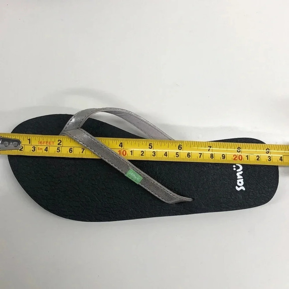 NWT Sanuk Yoga Spree Metallic Flip Flops Size 5 - Picture 7 of 7